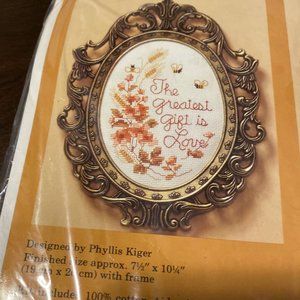 "Greatest Gift" The Creative Circle Counted Cross Stitch Kit # 1924 NEW